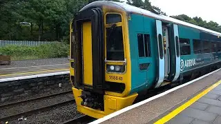 ATW 158841 Departs Abergavenny for Manchester Piccadilly