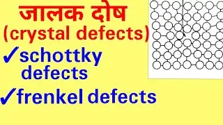 Crystal defects,jalak dosh in hindi, lattice crystal in hindi,schottky defects,frenkel defects