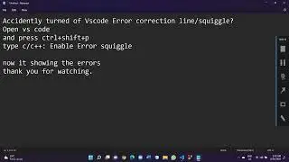 Accidently turned off error correcting line/squiggle on vs code?