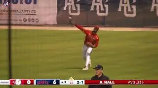 Tim Kennelly with the smooth shuffle at the play at the plate.