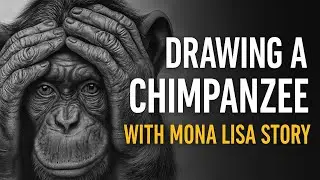 Realistic Chimpanzee Drawing with the Mona Lisa Story #chimpanzee #art #monalisa #jaydiparts 