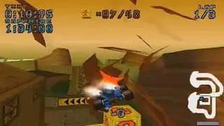Playing Crash Team Racing Ps1 Gameplay (Relic Race Papu's Pyramid)