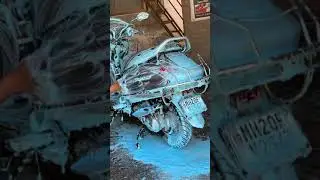 HONDA ACTIVA 6G Матовый цвет | Пенная мойка и полировка | Детейлинг автомобиля