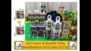 LEGO MOC Ice Cream and Noodle Shop - Build & Overview