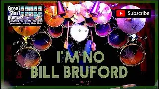 I'm No Bill Bruford -Mirrored Kit Minute:Linear Squared -LARRY LONDON #drums #music #viralvideo #top