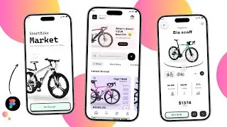 🚴 Bicycle App UI Design Tutorial in Figma | Part 01 | Beginner to Pro 🔥 #figma #appdesign