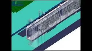 Single Hanging Guardrail Powder Coating Sytstem Free Overhead Conveyor line with Spary Pretreatment