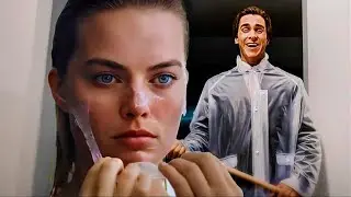 Пародия от Марго Робби на Американский психопат Margot Robbie’s Beauty Routine #косметика #бьюти