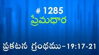 #TTB Revelation ప్రకటన గ్రంథము - 19:17-21 (#1285) Telugu Bible Study Premadhara