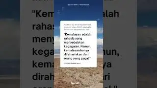 Kemalasan, Rahasia Kegagalan | Robert Half #quotes #inspiration #motivation