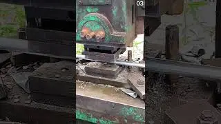 Die lowers, rod yields&mdash;metal forms in night press and punch-line hush.