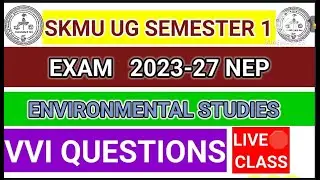 VAC  EVS VVI QUESTION LIVE CLASS SEM 1 NEP 2023-27#skmu #skg