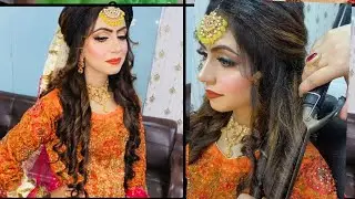 Mehndi bride hair style… very simple and quick ….hair style