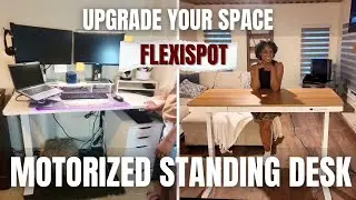 EPIC DOUBLE DESK MAKEOVER!&nbsp;FLEXISPOT MOTORIZED STANDING DESK UPGRADE!&nbsp; Small Office & Garage Office