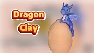 How to Sculpt a Baby Dragon on a Clay Egg | Air Dry Clay Fantasy Tutorial