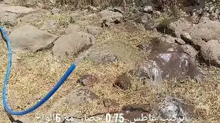 تركيب مضخة غاطسة 0.75 حصان بالطاقة الشمسية