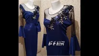 خياطة روبة للاعراس روعة بنصف متر من التيل