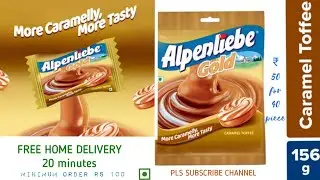 #unboxing Alpenlebie Gold caramel Toffee pack of 40 for Rupees 50 | 20 minute FREE HOME DELIVERY