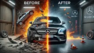transformed this Mercedes from junk to a luxury car 🤯 in just 5 minutes!