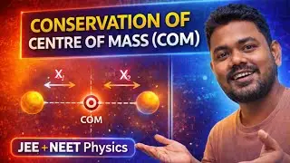 A Unique Problem Based On CONSERVATION OF COM