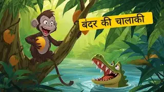 बंदर और मगरमच्छ की चालाकी 🐒🐊 | Hindi Moral Story | Suno Jungle