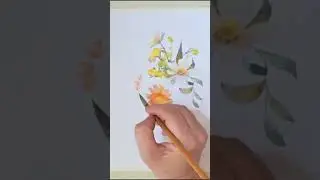 Watercolor Painting - How to Paint Flowers  #dailyart #sketch #watercolor #loose