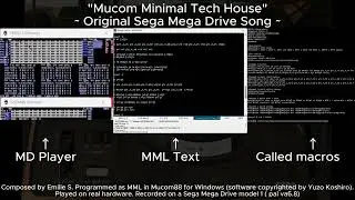 #mucom88  ミニマル　テクノ　ハウス ( #セガ #メガドライブ  オリジナル曲) 本物の　＃メガドライブ音源　 #ym2612 #16ビット