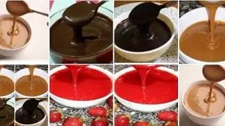 #طريقه عمل#( صوص الكراميل)( صوص الشكولاته)( صوص الفراوله) بثلاث مكونات فقط المقادير فى،👇 صندوق الوصف