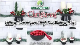 High End Modern DOLLAR TREE Christmas DIYs // Pottery Barn Inspired Christmas Dupes // Homemaking