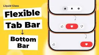 Flexible Liquid Glass Morphing Tab Bar to Bottom Bar Using SwiftUI | iOS 26 | Xcode 26