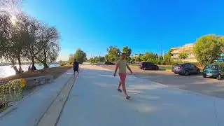 Electric Scooter Ride Vouliagmeni 🌊  Coastal Drive on Leof. Konnou Karamanli 4K