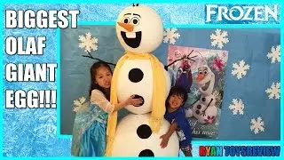 World's Largest Giant Egg Olaf from Frozen with Ryan