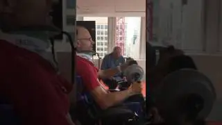 Danny Chew beginning hand cycle rehab