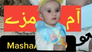 Baby eating mango for the first time | Grow with Altamash | Mango eating challenge 😂