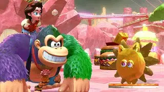 Donkey Kong Bananza - 100% Walkthrough Part 15: Feast Layer (All Banandium Gems & Fossils)