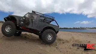 SCX10 Tears Up the Beach in Slow Motion by CitizenRC