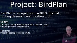 Python, BGP, OSPF and RIP (urg!) with BIRD. Unit testing BGP featureset!