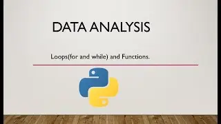 Loops (for and while loops), Functions and exception handling #python #dataanalysis