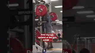 Olympic hurdler in the gym #asmr #athletics #gymasmr