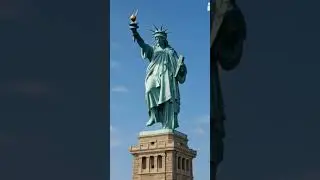 statue of liberty start walking 😯😯 #ai #statueofliberty #usa #amazing #shorts #animeedit #liberty