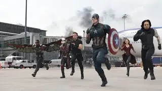 Team ironman vs Team captain america, :Civil War Airport fight HD clip