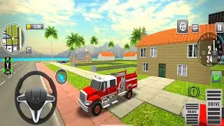 Real Us Fire Truck Dengerous Driving | Truck Gameplay | Android Gameplay | Simulator Gameplay 