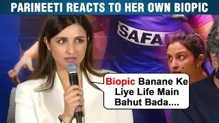 Parineeti Chopra SUPERB REACTION On Her Own Biopic | Saina Trailer Launch