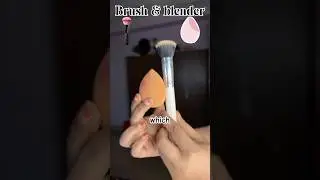 Foundation Blender vs Brush ✨ Kaunsa deta hai flawless finishing? 😍#makeupshorts#makeuphacks#viral
