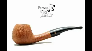 Pipa Paronelli radica semicurva sabbiata naturale fatta a mano - www.paronellipipe.com