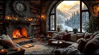 Enchanted Winter Castle Retreat 🔥 Snowfall & Fireplace Ambience for Reading, Focus & Sleep