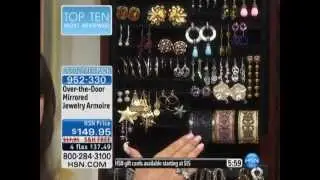 Over-the-Door Mirrored Jewelry Armoire