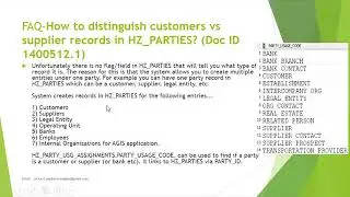Oracle E-Business TCA Basic Overview