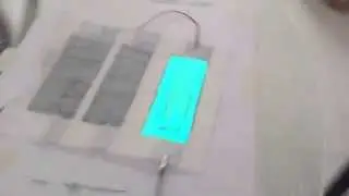 First test electroluminescent paint on inner packaging material