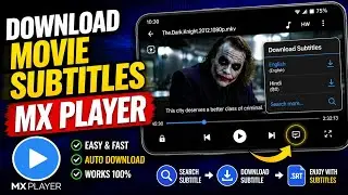 How To Download Subtitles To Movies Using MX player full Guide 